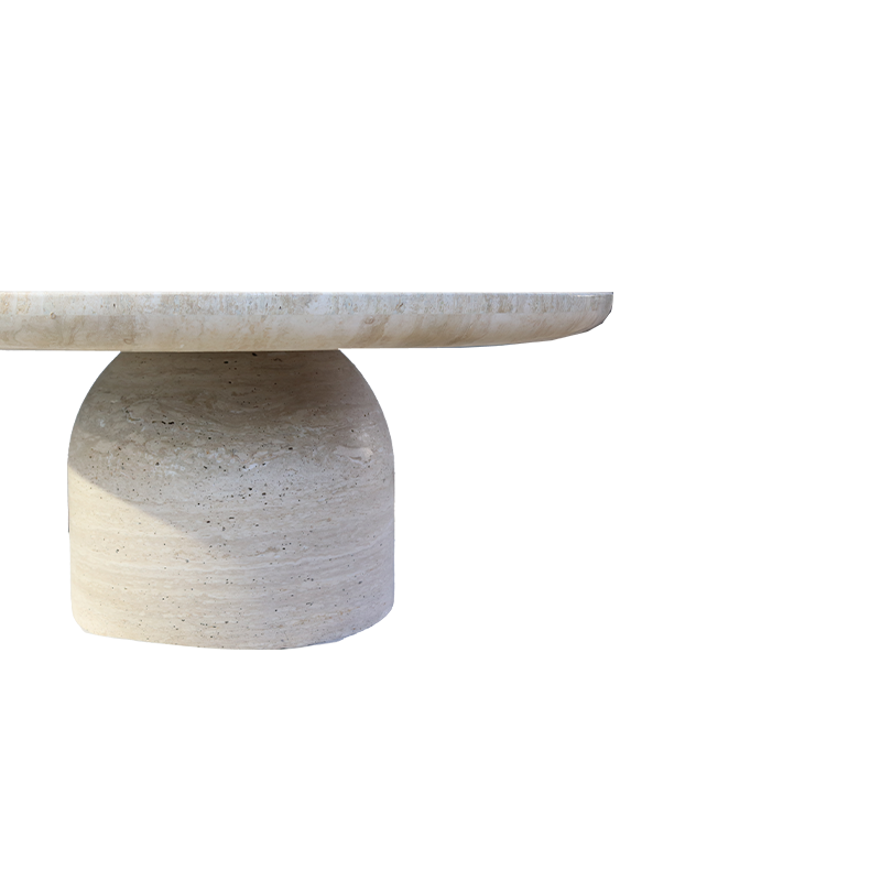 ECO Marble Modern Coffee Table with Hemispherical Base