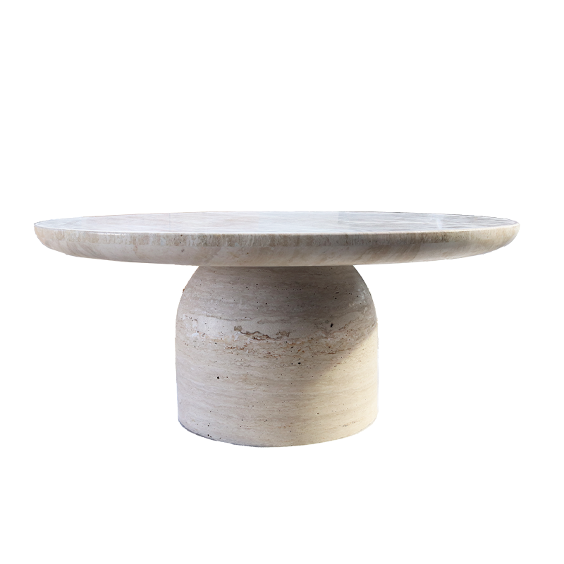ECO Marble Modern Coffee Table with Hemispherical Base